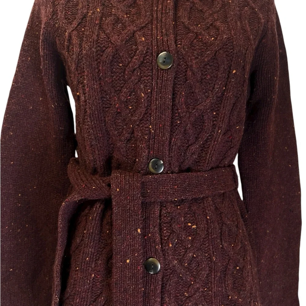 J.Crew Rich Burgundy 100% Wool Sweater Size M - Picture 4 of 9